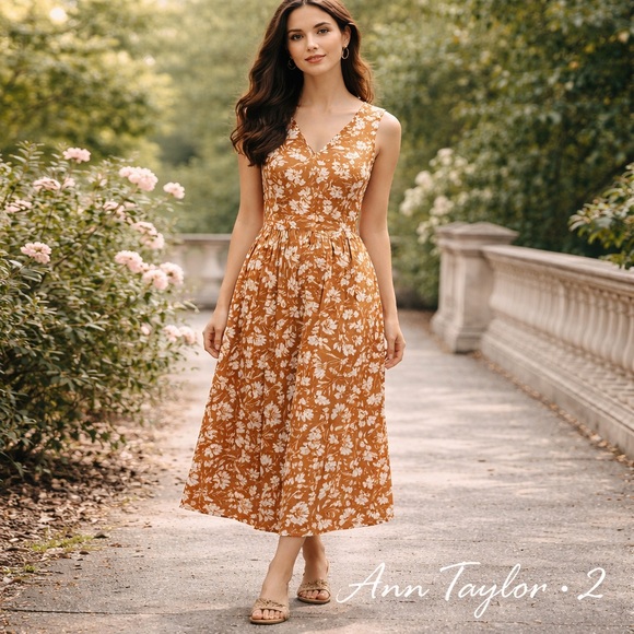 Ann Taylor Factory Dresses & Skirts - Ann Taylor Factory Vintage Floral MIDI Dress